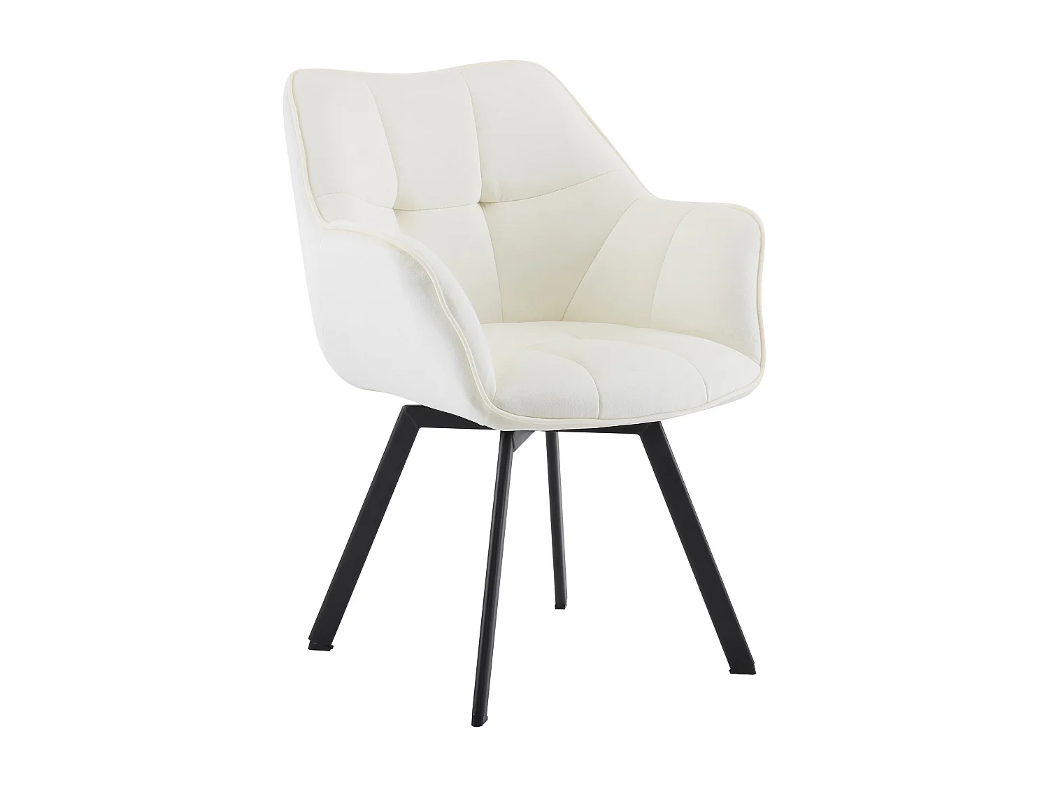 chaise salle à manger - Velours - Crème - Jordi