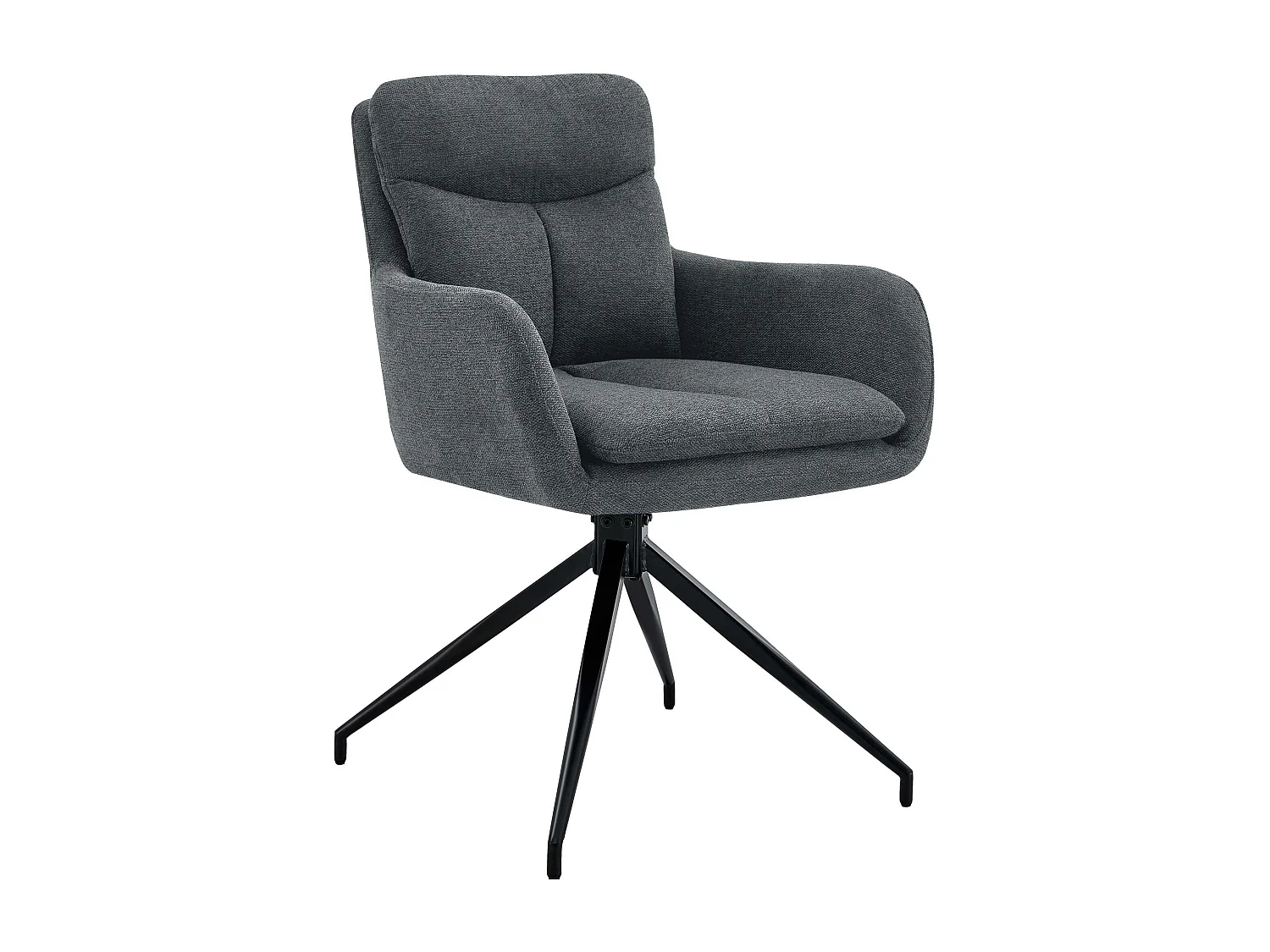 chaise salle à manger - Tissu - Gris foncé - Somers