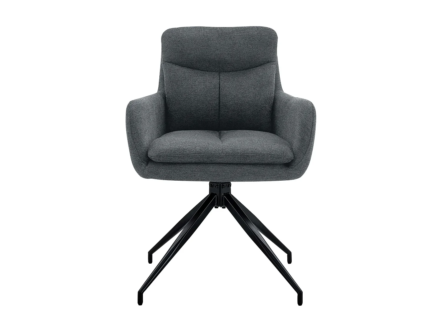 chaise salle à manger - Tissu - Gris foncé - Somers