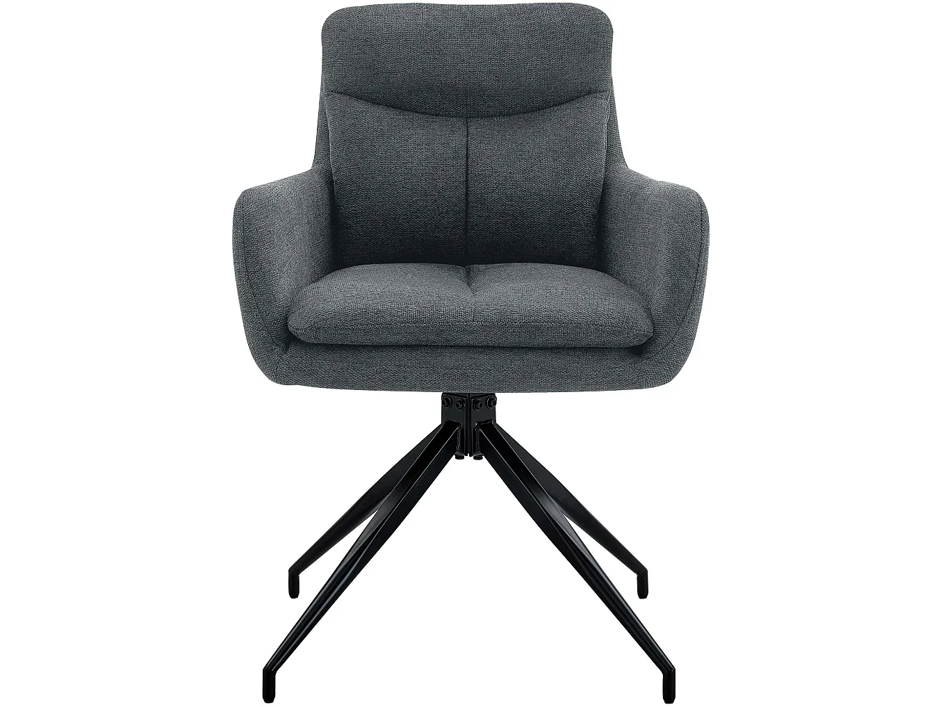 chaise salle à manger - Tissu - Gris foncé - Somers