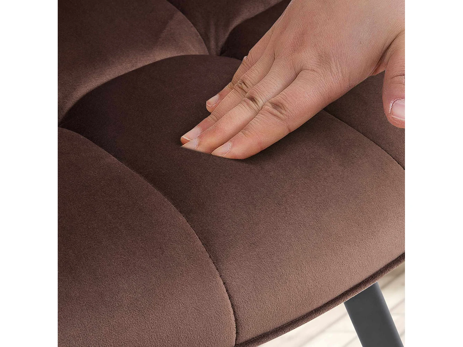 chaise salle à manger - Velours - Marron - Jordi