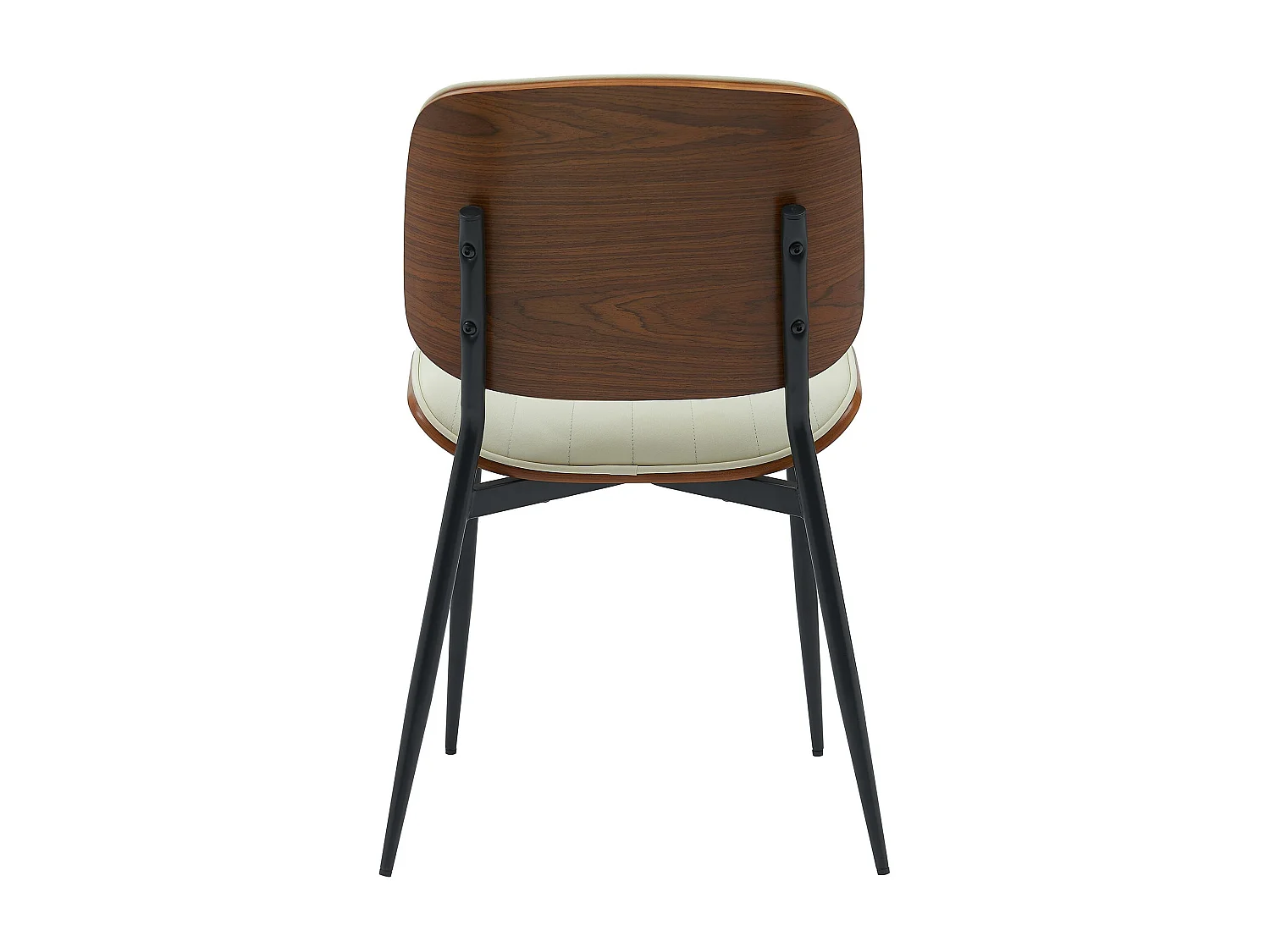 chaise salle à manger - Similicuir - Noyer / Crème - Tiffin