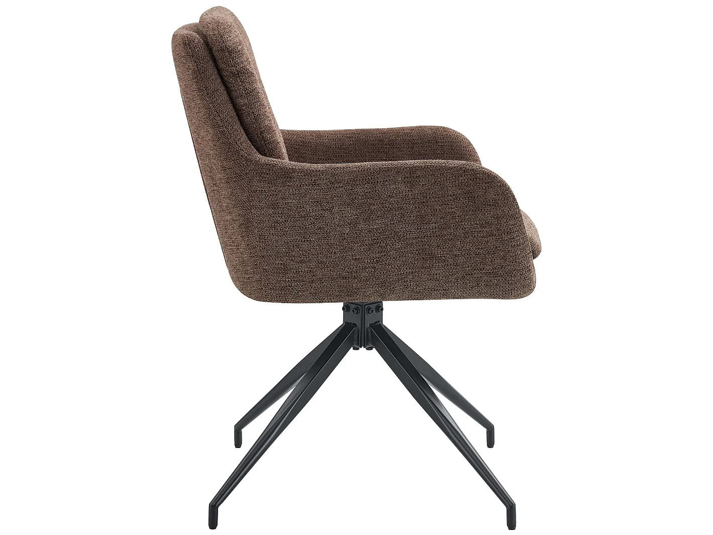 chaise salle à manger - Tissu - Marron - Pickett