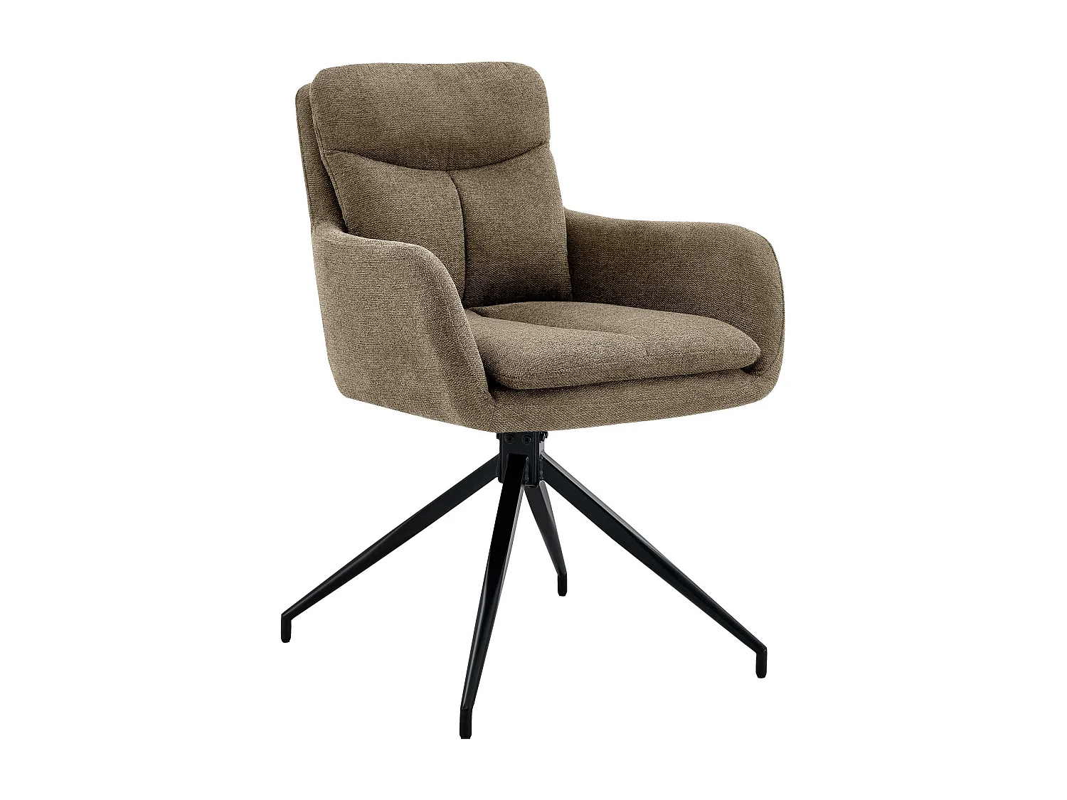 chaise salle à manger - Tissu - Marron - Somers