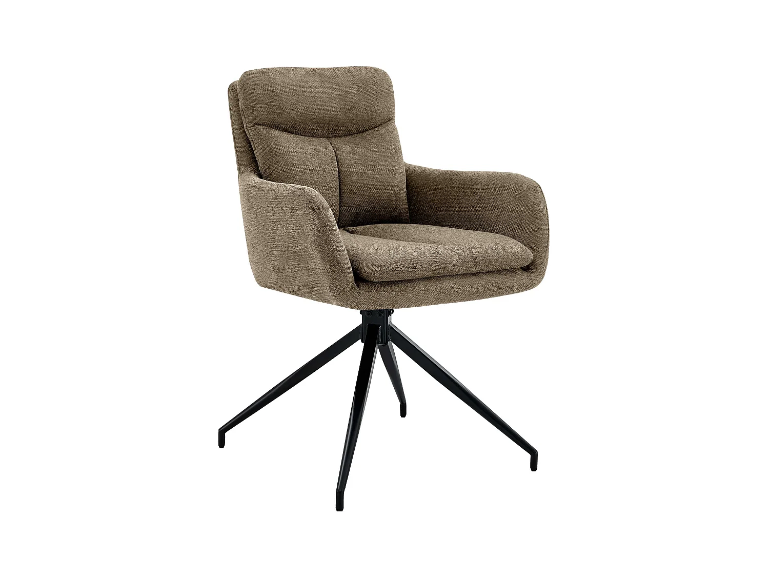 chaise salle à manger - Tissu - Marron - Somers