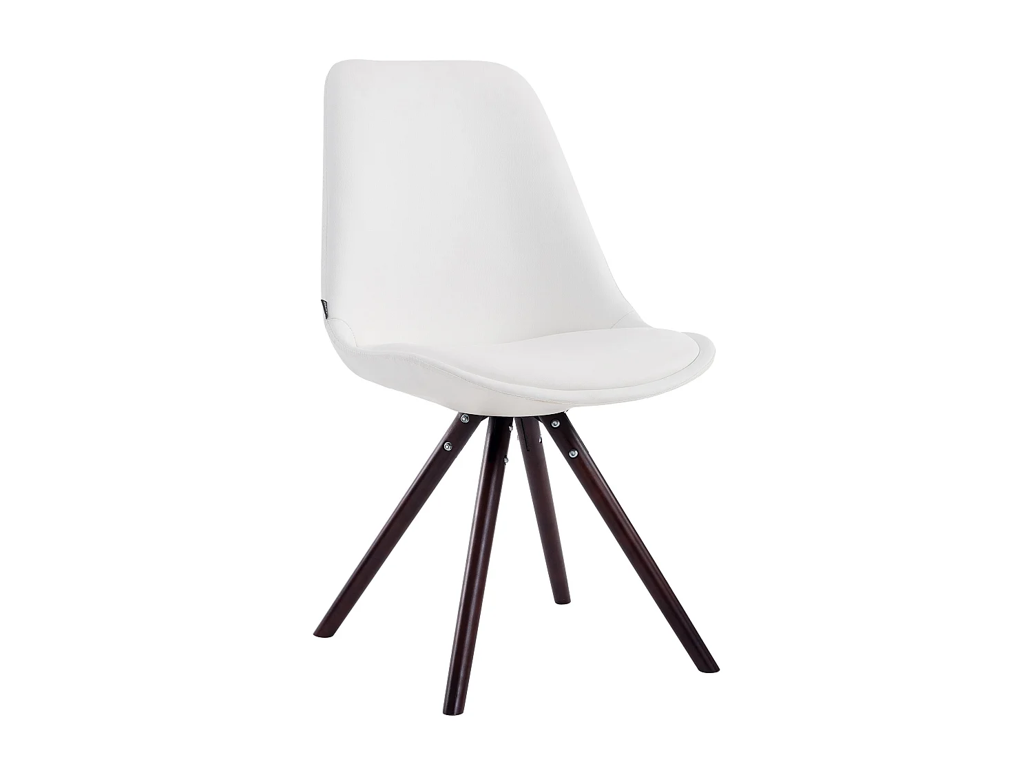 chaise salle à manger - Similicuir & Cappuccino - Blanc - Laval