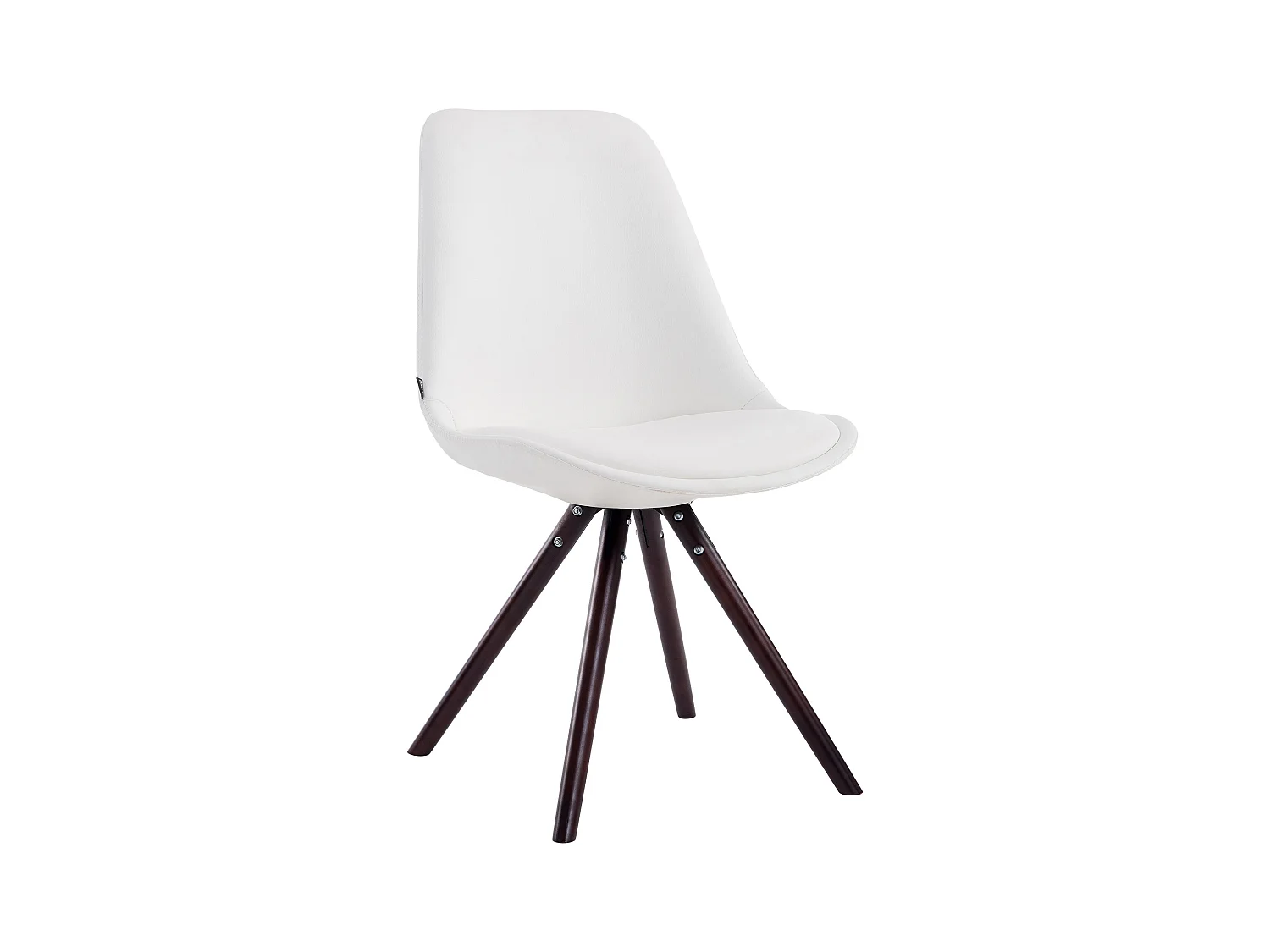chaise salle à manger - Similicuir & Cappuccino - Blanc - Laval