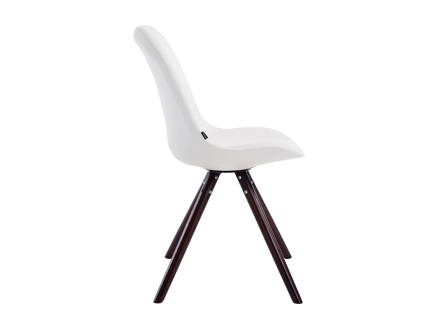 Eetkamerstoelen - Kunstleer & cappuccino - wit - Laval