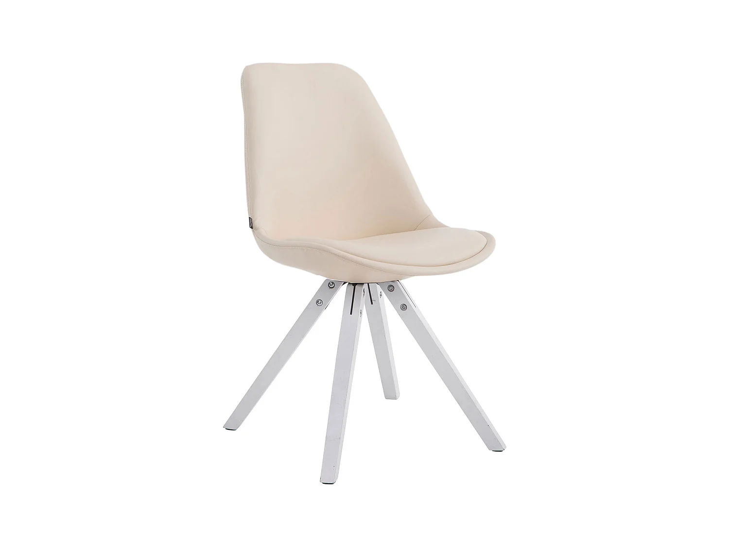 chaise salle à manger - Similicuir & Blanc - Crème - Laval