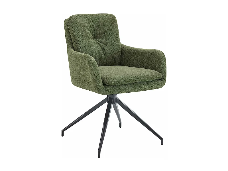 chaise salle à manger - Tissu - Vert - Pickett