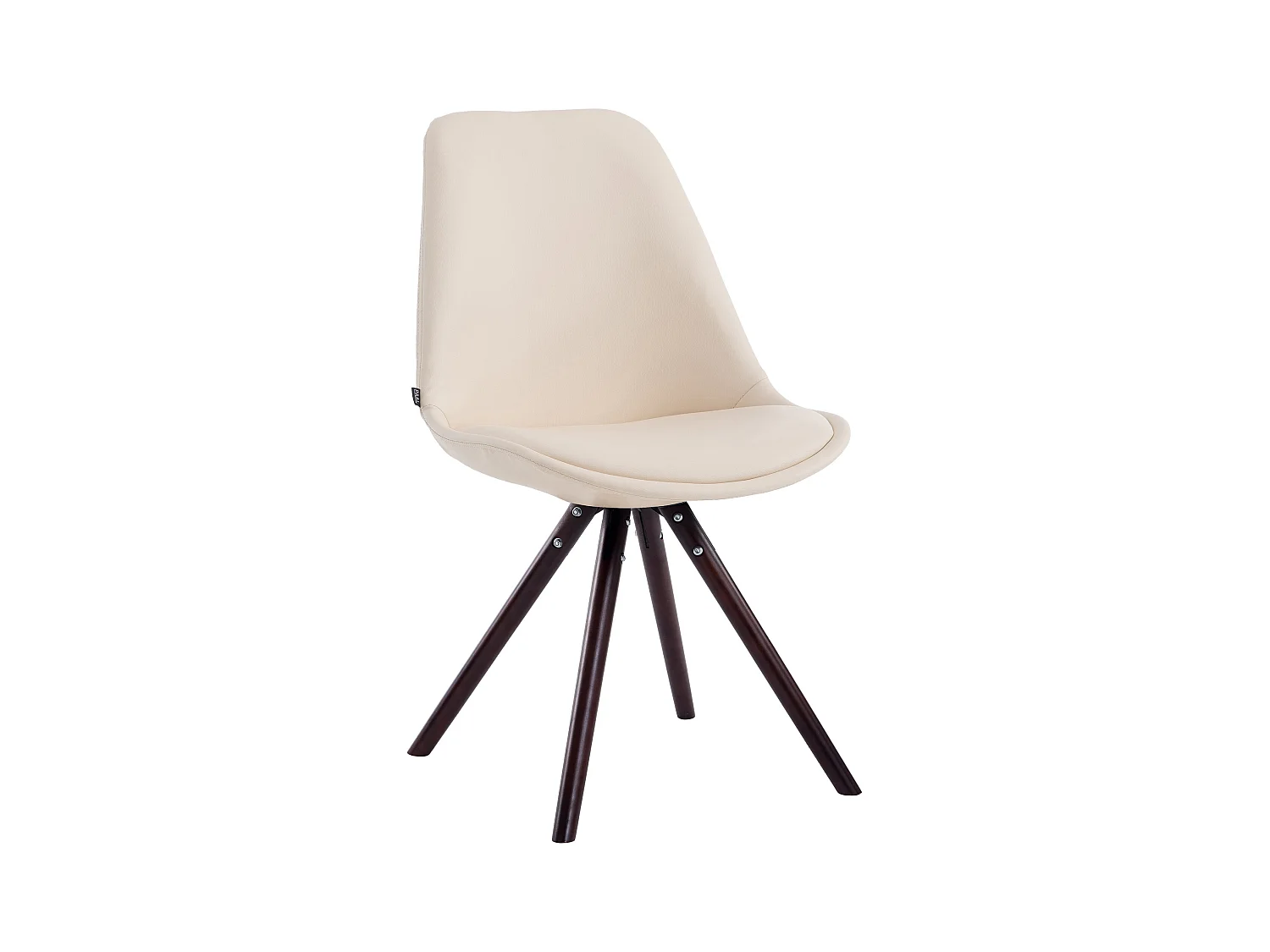 chaise salle à manger - Similicuir & Cappuccino - Crème - Laval