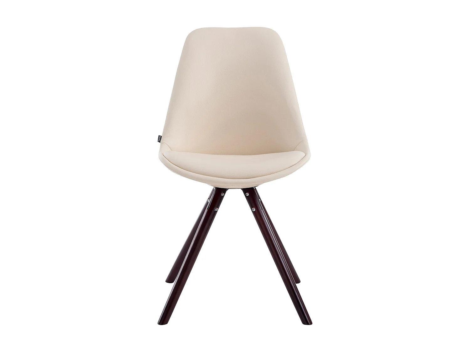 Eetkamerstoelen - Kunstleer & cappuccino - creme - Laval