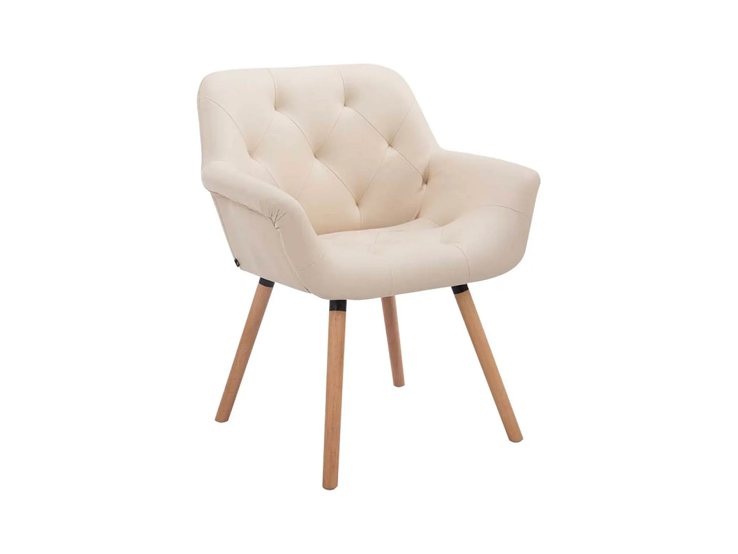 chaises avec accoudoirs - Similicuir & Nature - Crème - Cassidy