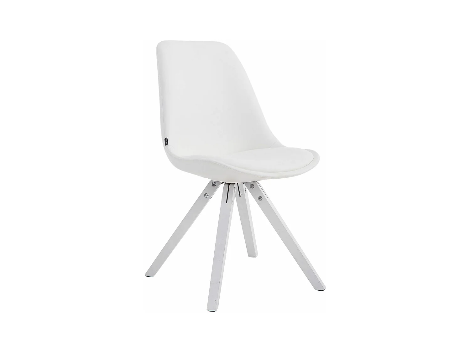Eetkamerstoelen - Kunstleer & wit - wit - Laval