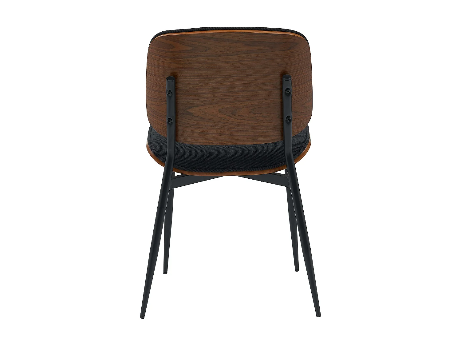 chaise salle à manger - Tissu - Noyer / Noir - Tiffin