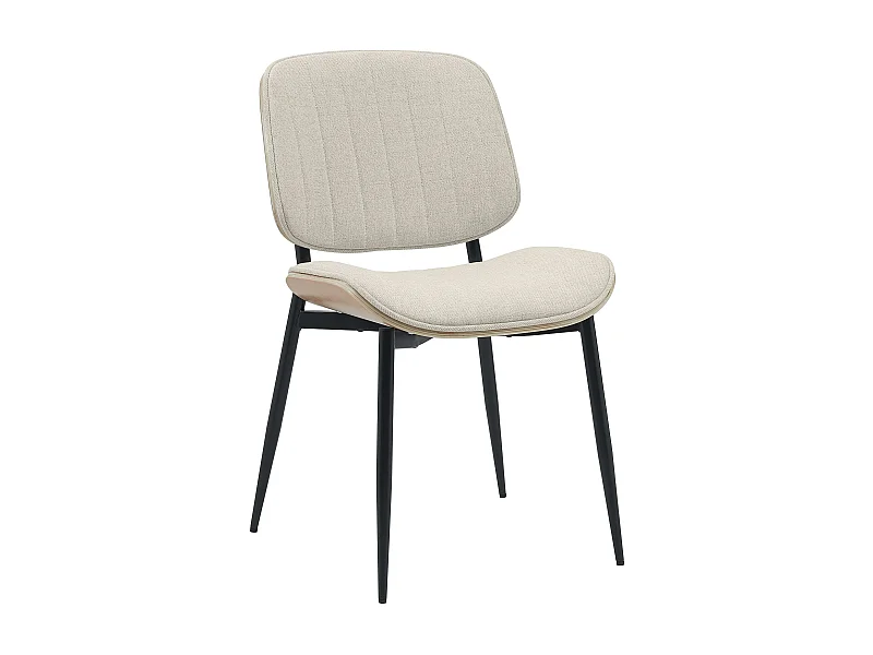 chaise salle à manger - Tissu - Nature / Crème - Tiffin