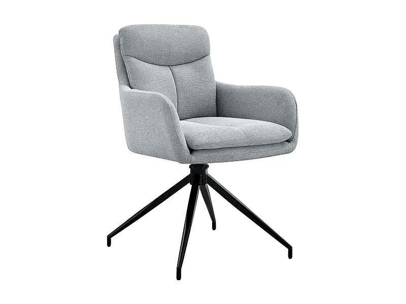 chaise salle à manger - Tissu - Gris clair - Somers