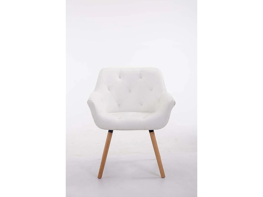 chaises avec accoudoirs - Similicuir & Nature - Blanc - Cassidy