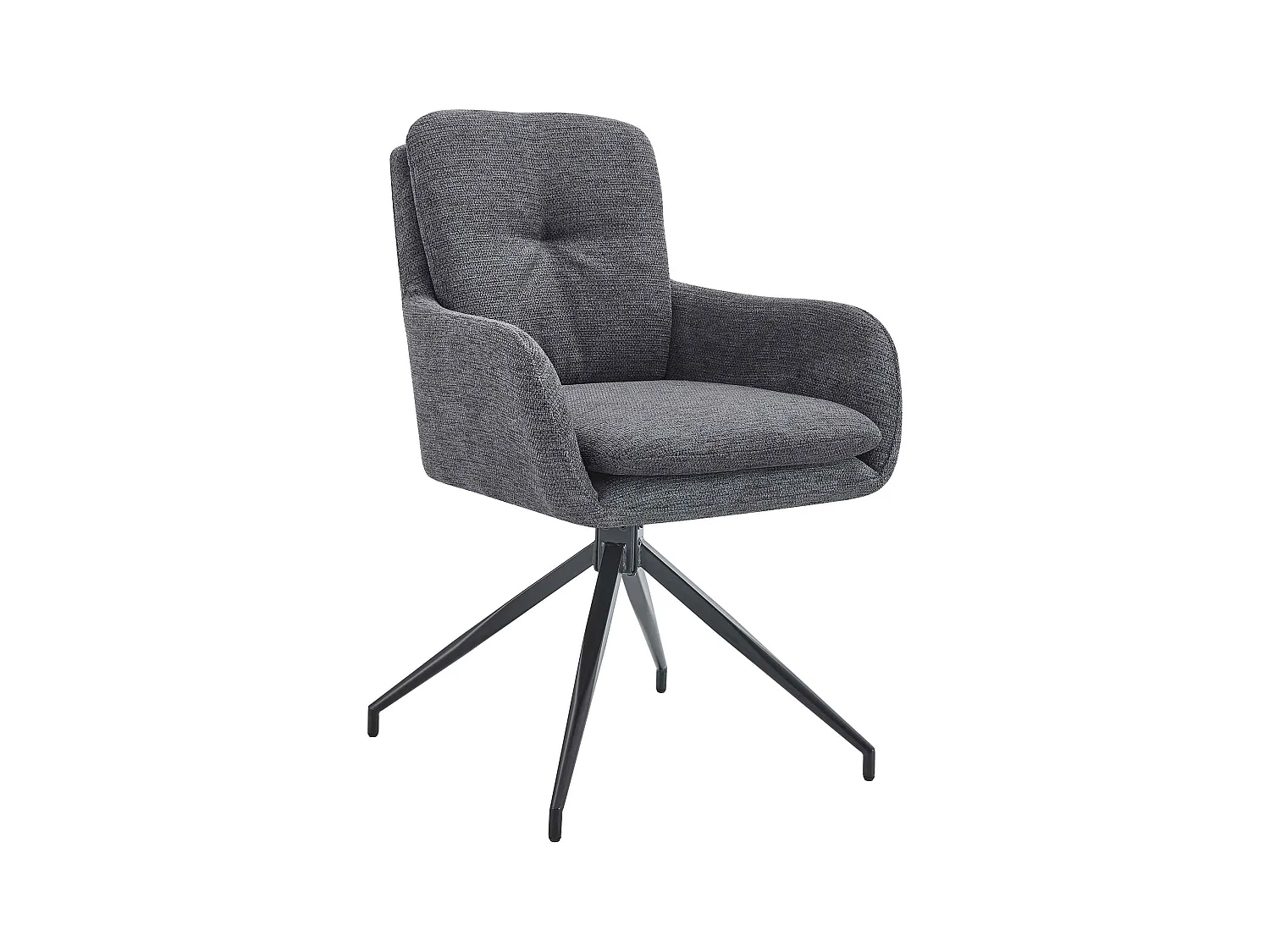 chaise salle à manger - Tissu - Gris foncé - Pickett