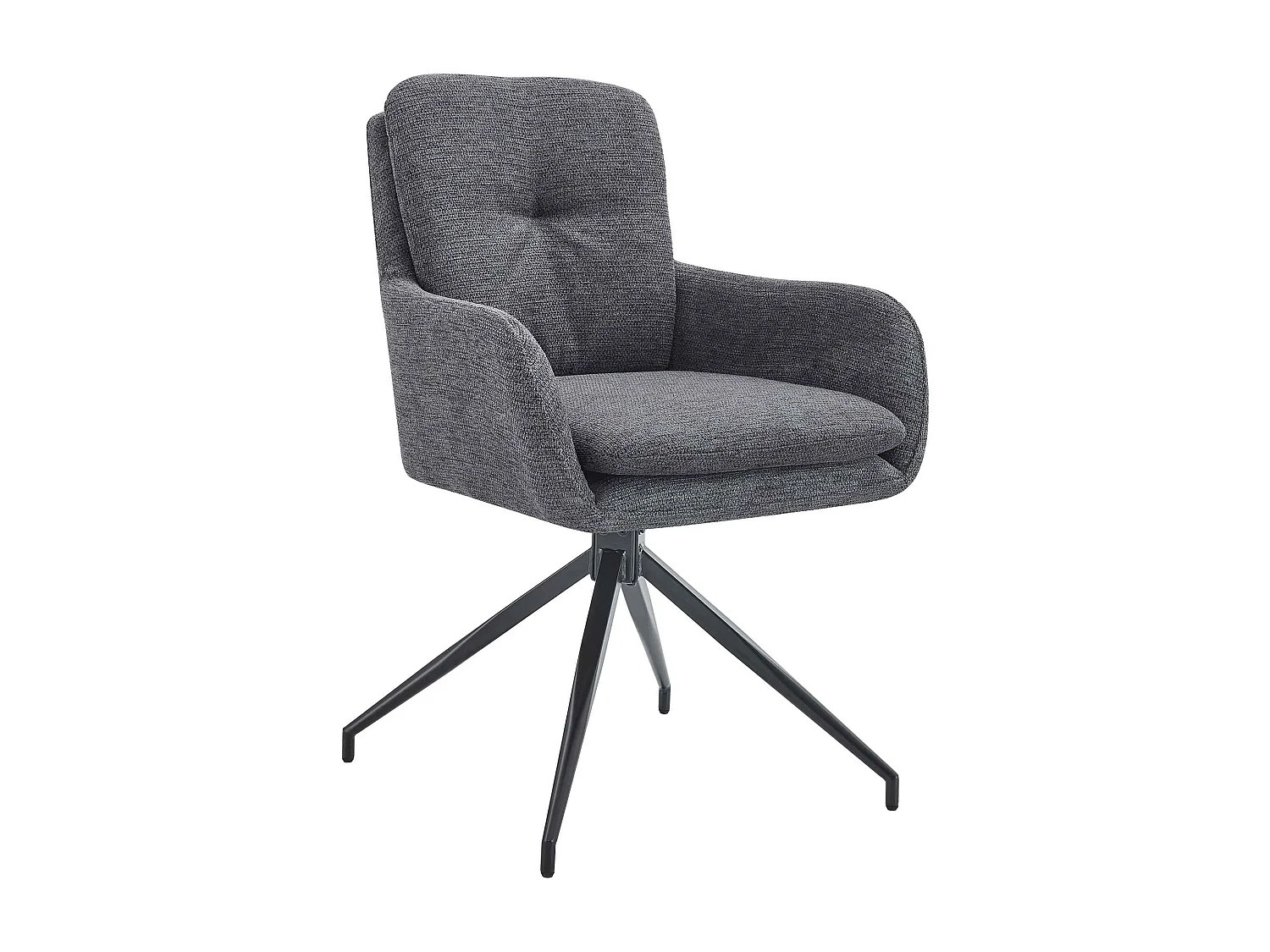 chaise salle à manger - Tissu - Gris foncé - Pickett