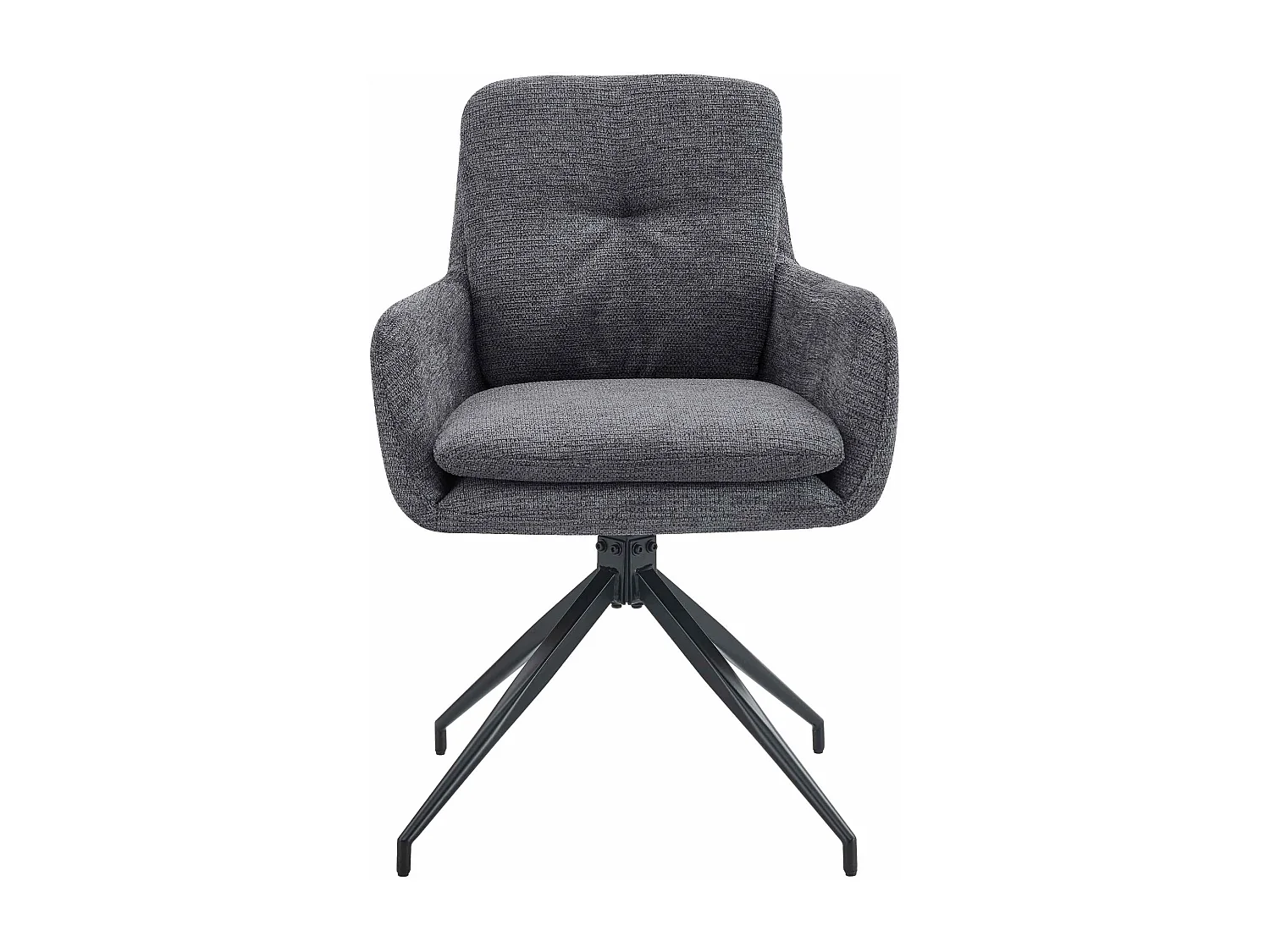 chaise salle à manger - Tissu - Gris foncé - Pickett