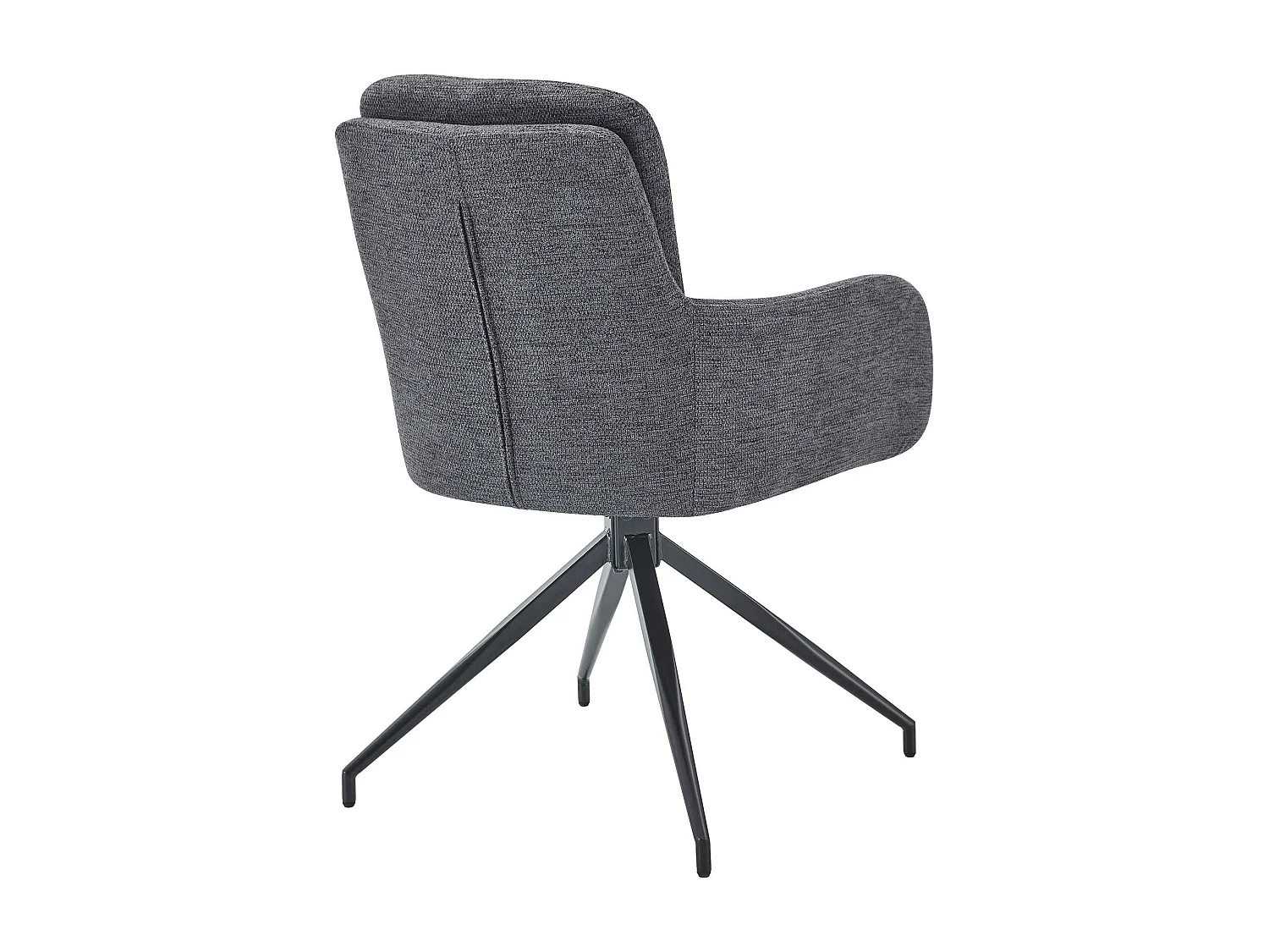 chaise salle à manger - Tissu - Gris foncé - Pickett