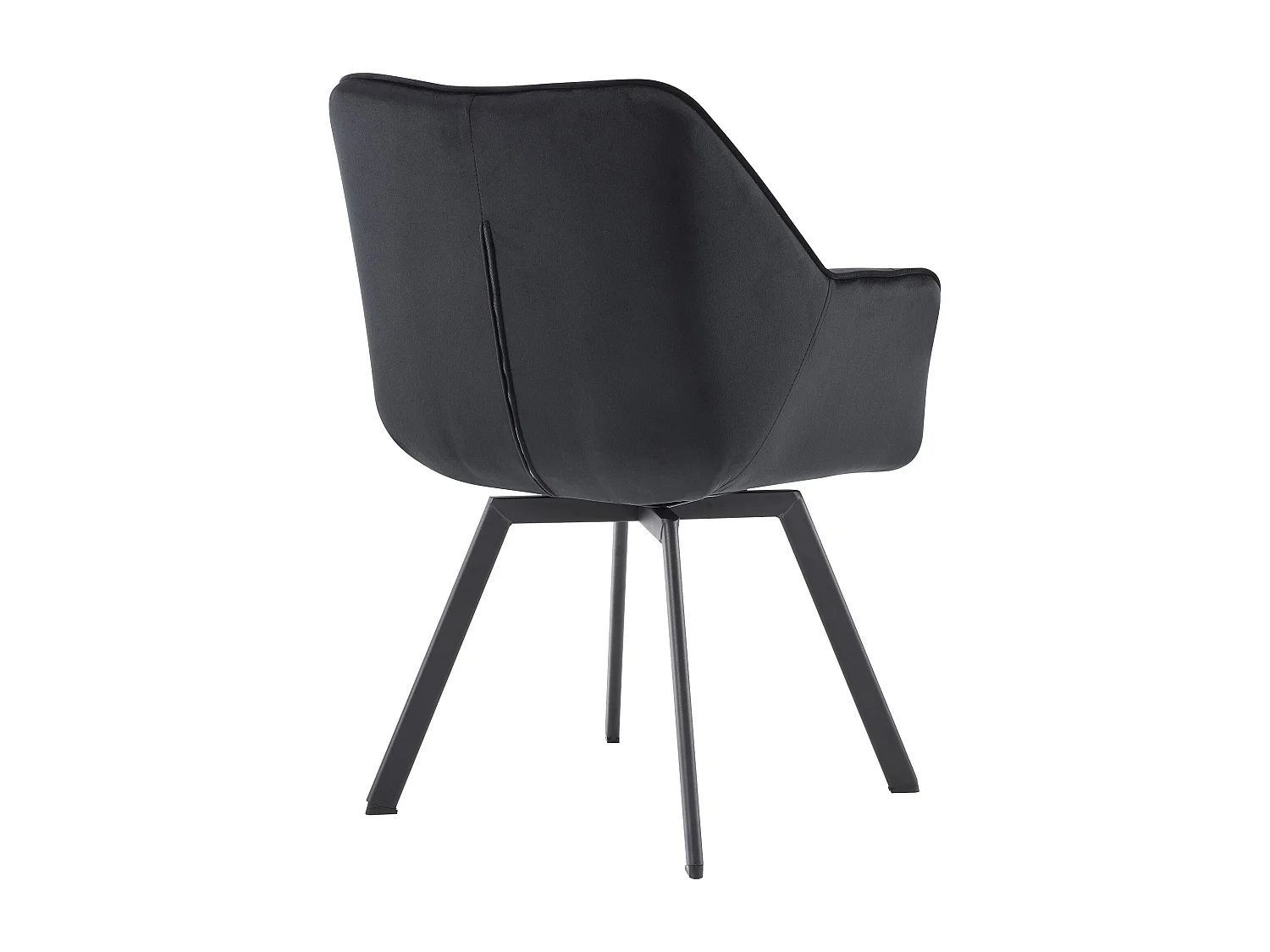 chaise salle à manger - Velours - Noir - Jordi