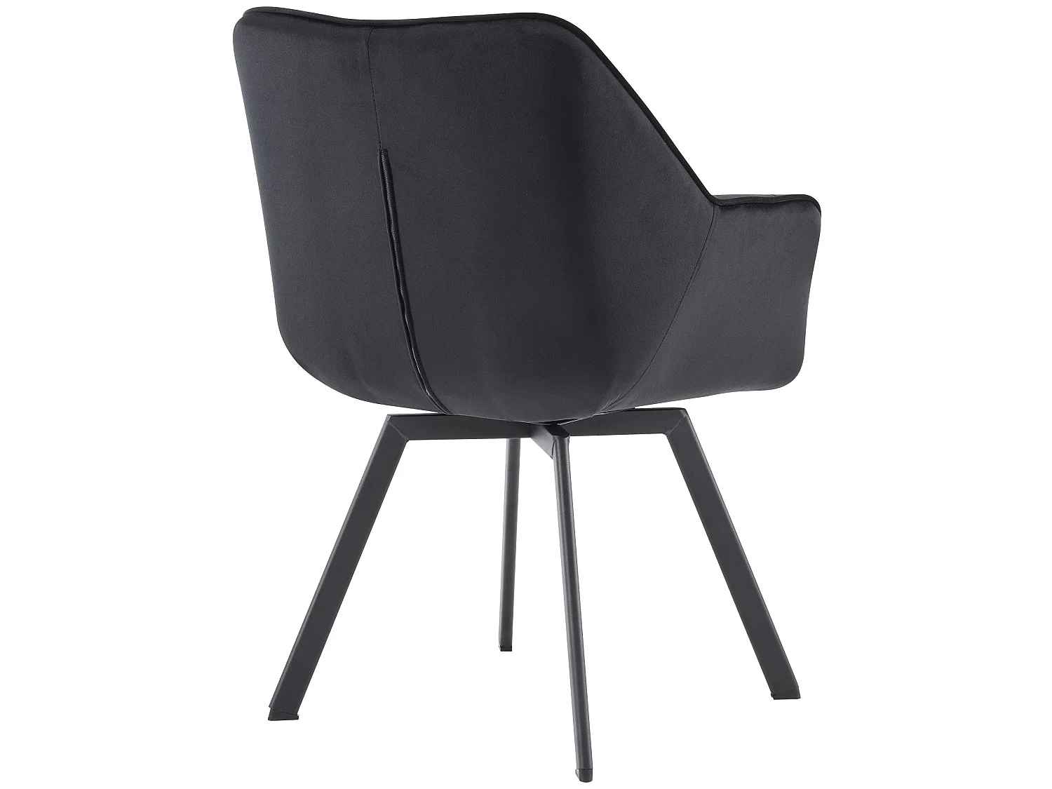chaise salle à manger - Velours - Noir - Jordi