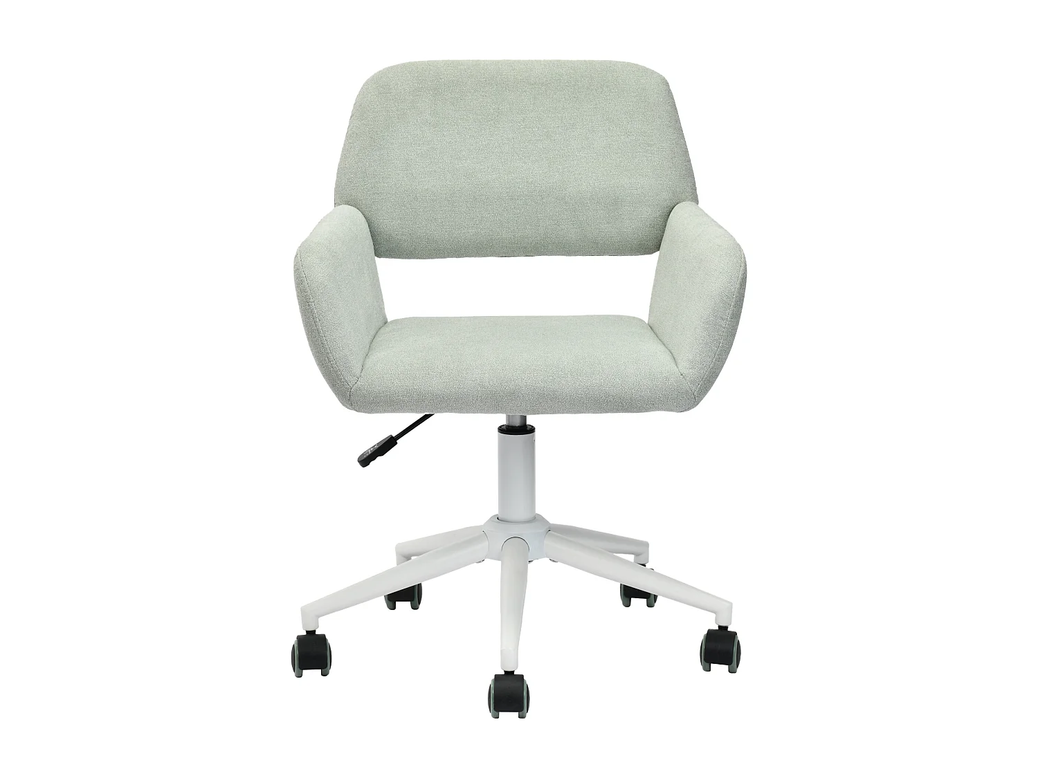 URBAN MEUBLE Chaise de bureau tissu vert pâle, réglable en hauteur, rotation à 360°