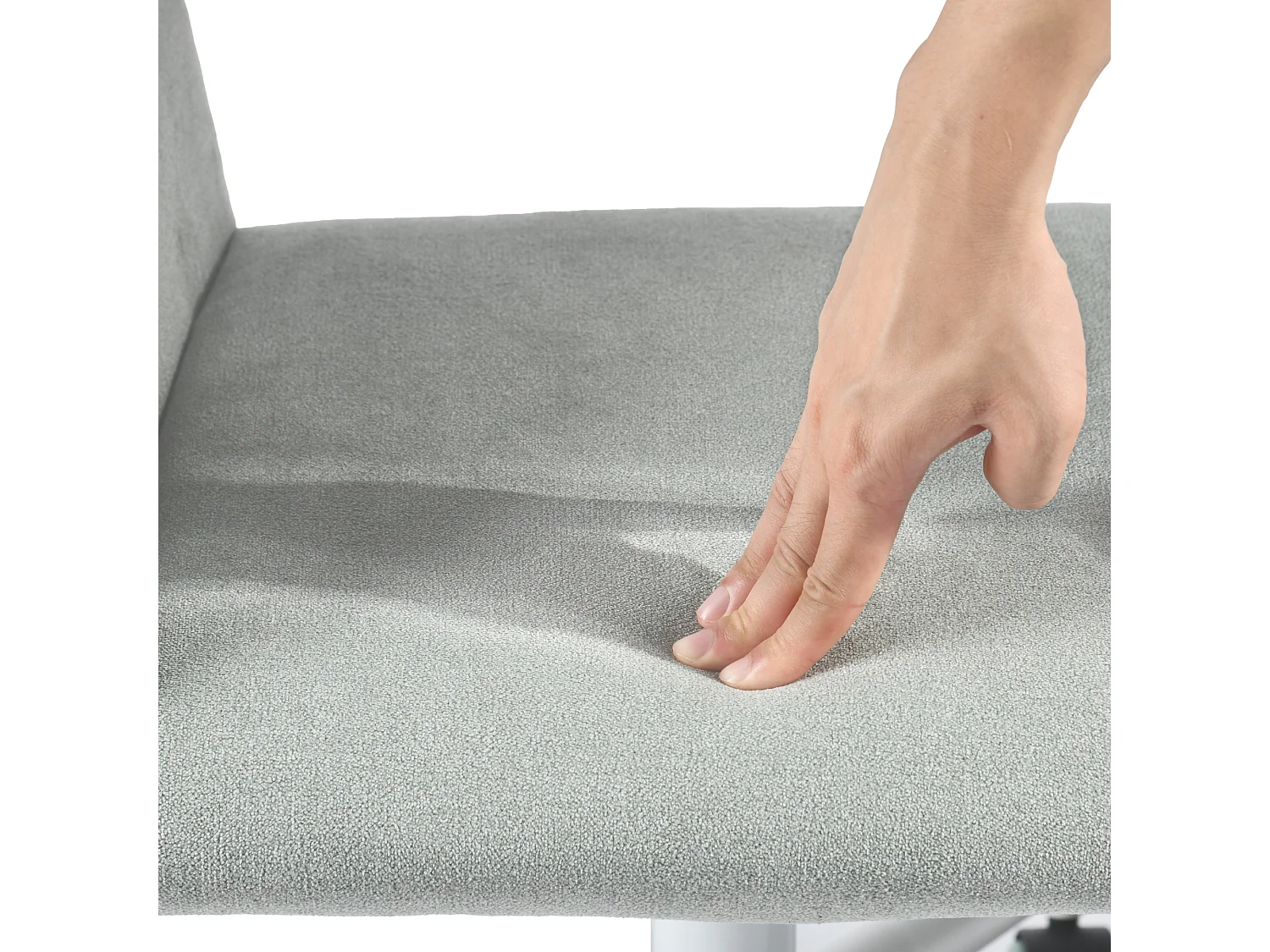 URBAN MEUBLE Chaise de bureau tissu vert pâle, réglable en hauteur, rotation à 360°