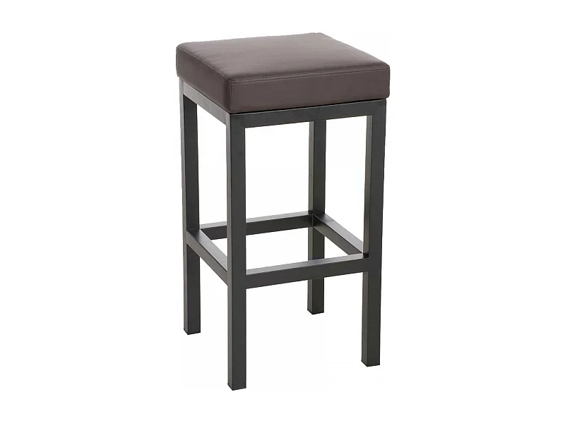 Tabouret de bar - Similicuir - Marron - Taylor B80