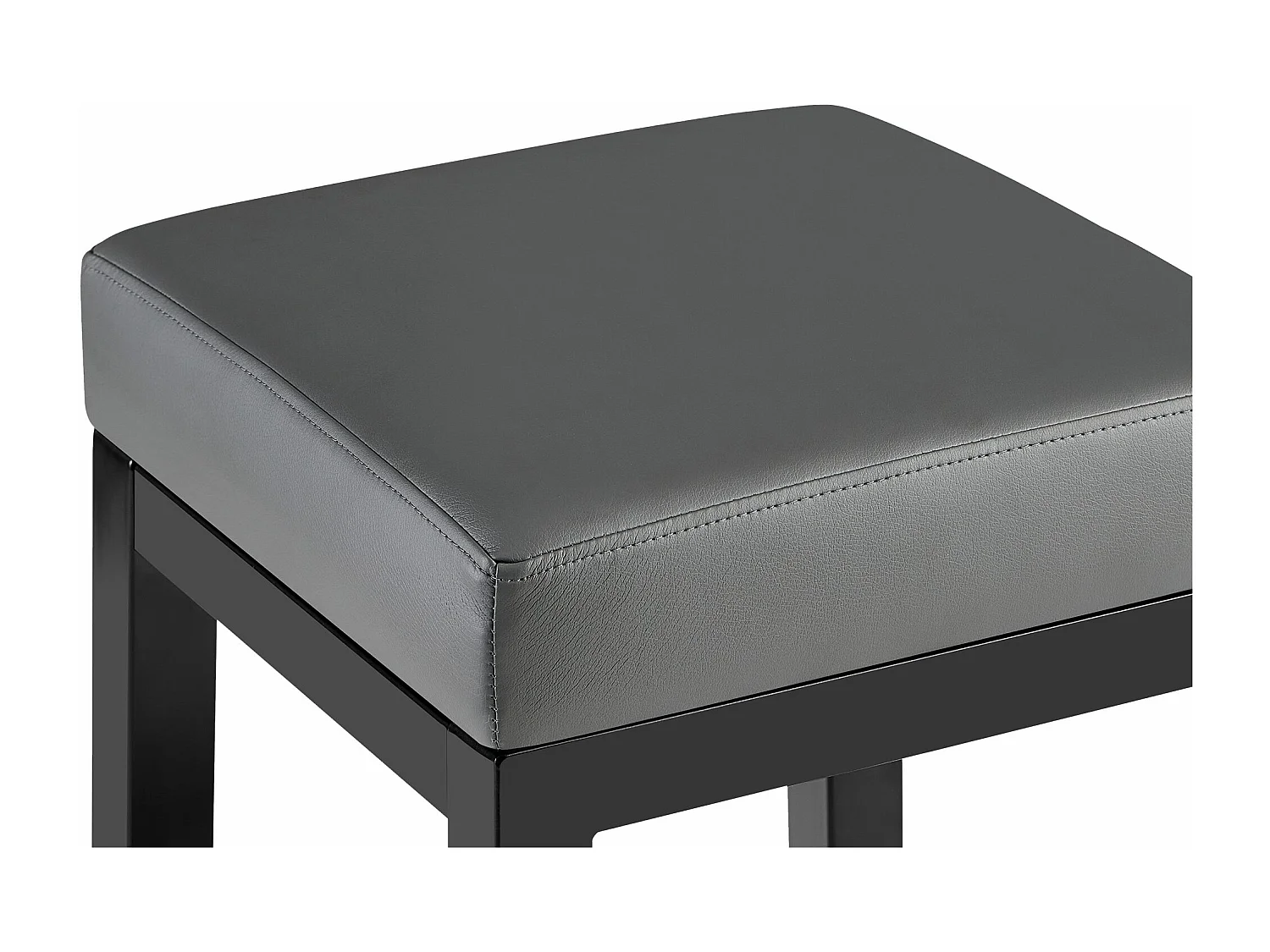 Tabouret de bar - Similicuir - Gris - Taylor B80