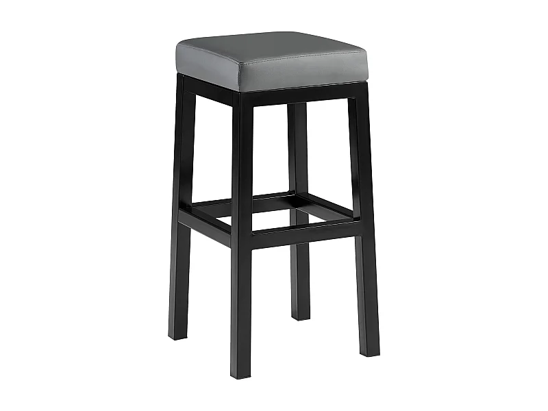Tabouret de bar - Similicuir - Gris - Taylor B80