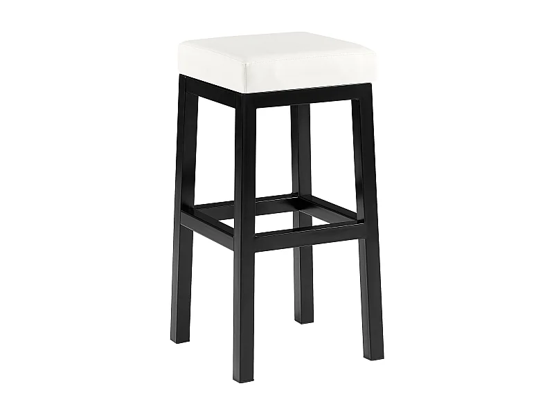 Tabouret de bar - Similicuir - Blanc - Taylor B80