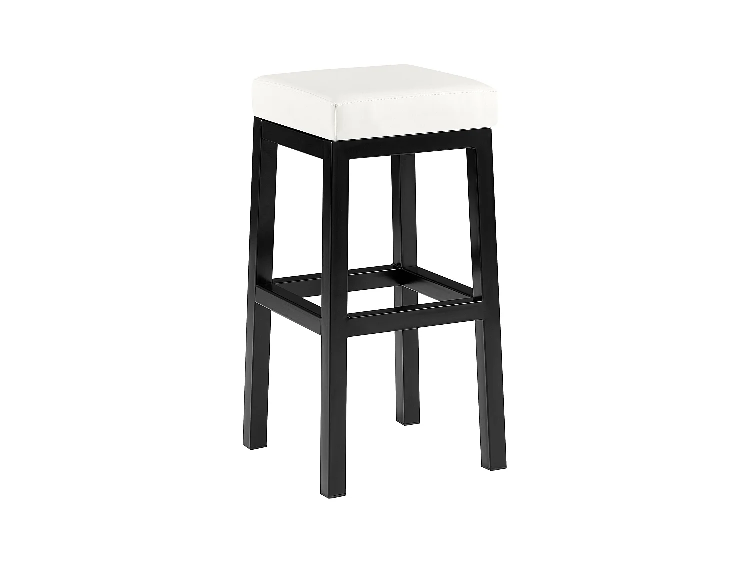 Tabouret de bar - Similicuir - Blanc - Taylor B80