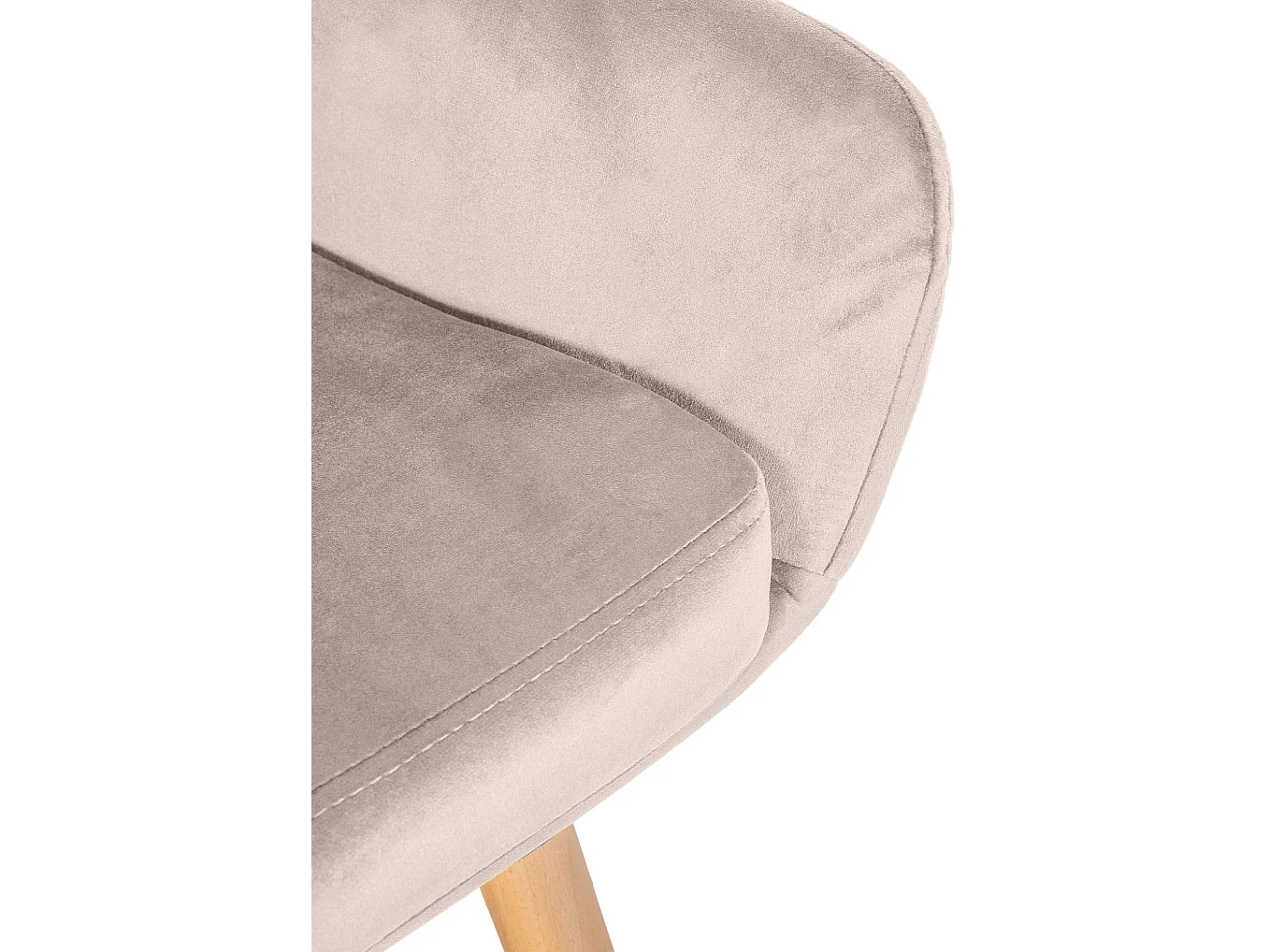 Lot de 2  Tabouret de bar - Velours - Crème - Grant