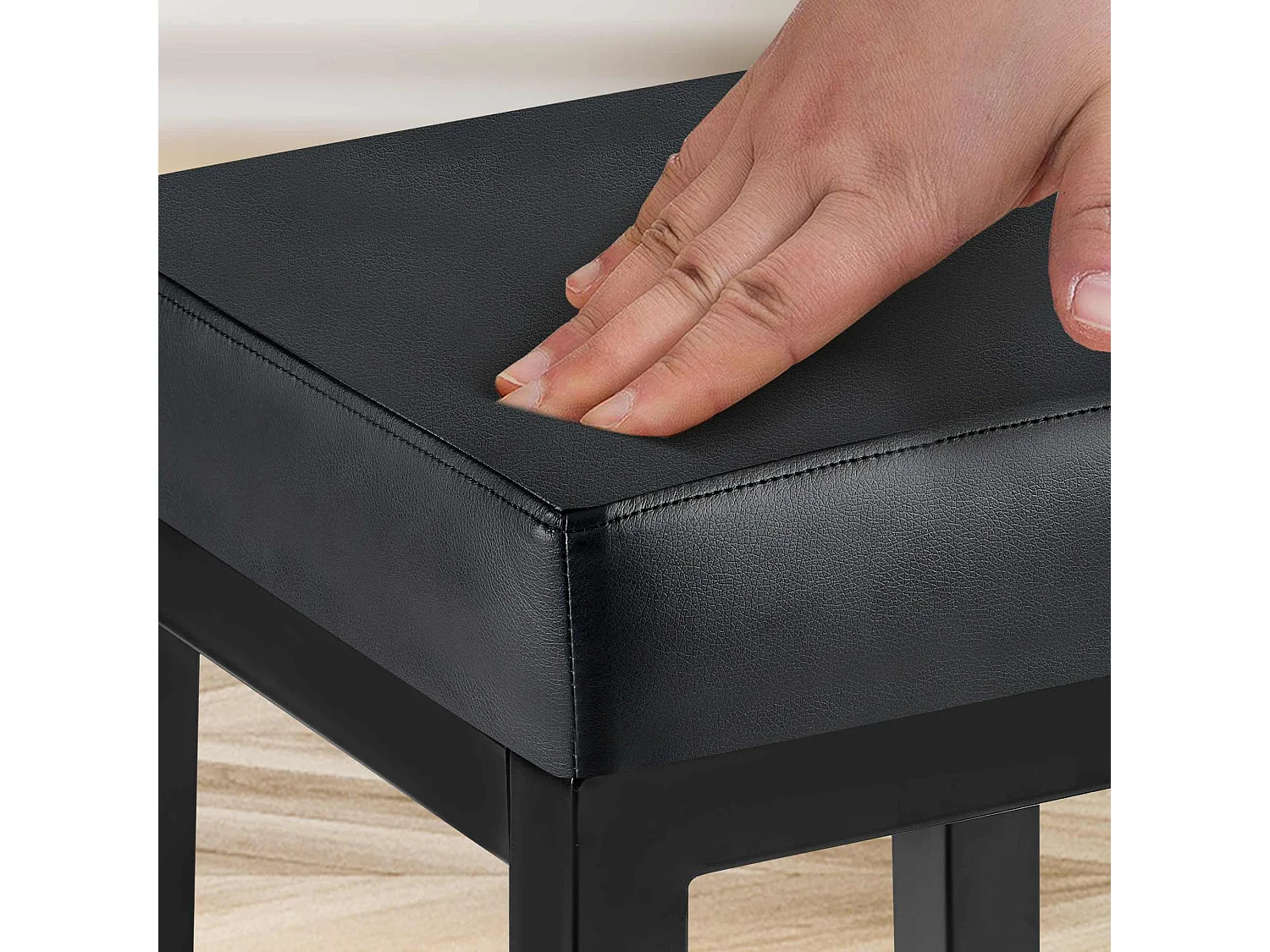 Barhocker - Kunstleder - schwarz - Taylor B80