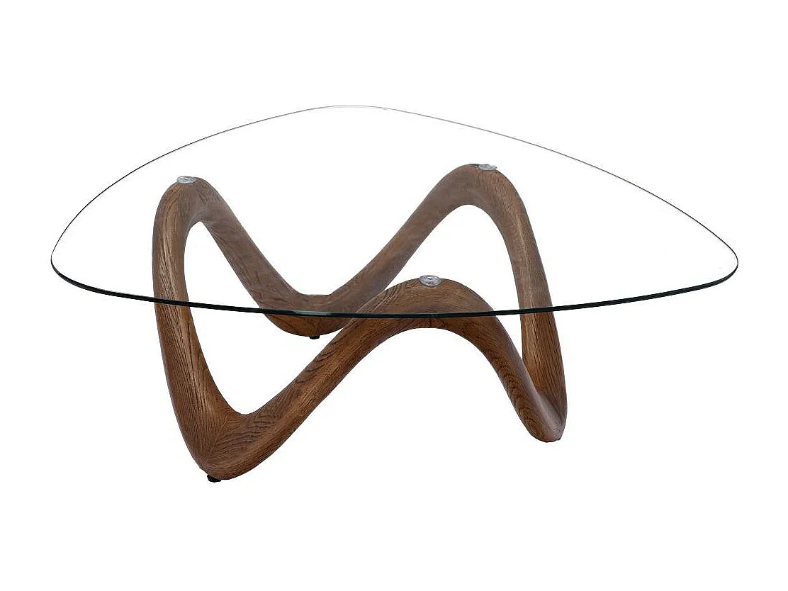 Table basse Vague en noyer