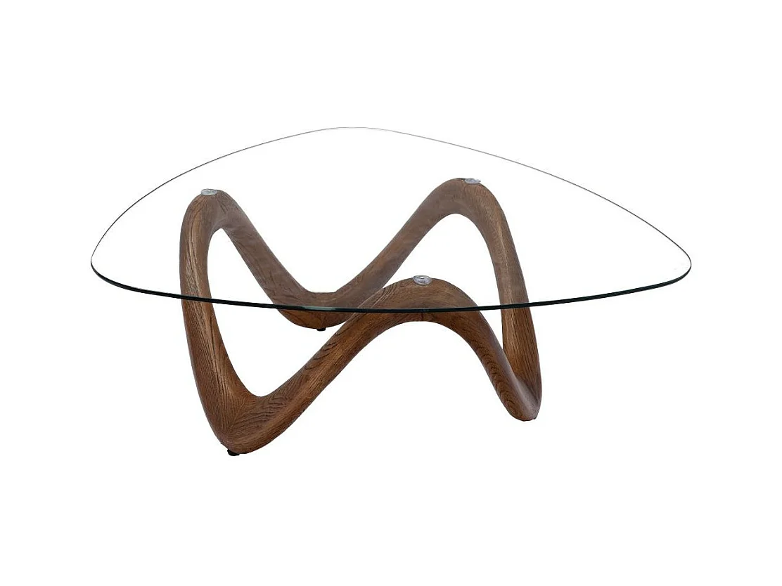 Table basse Vague en noyer