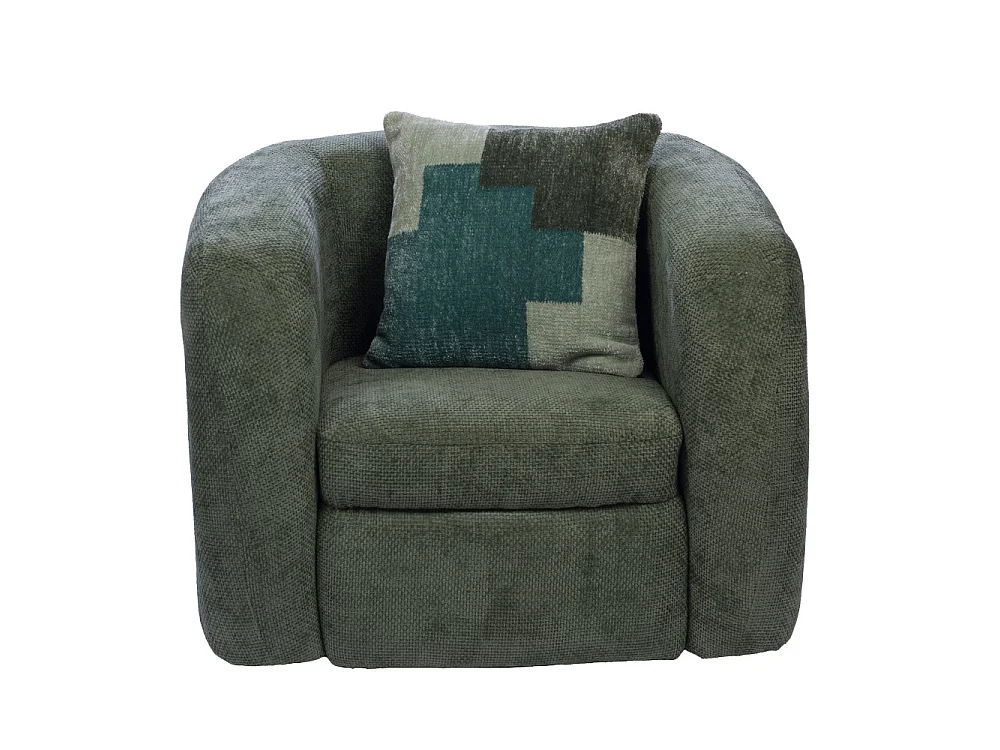 Fauteuil en tissu vert Bess