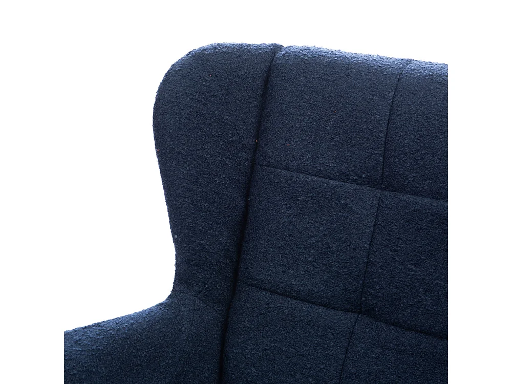 Fauteuil en tissu bleu