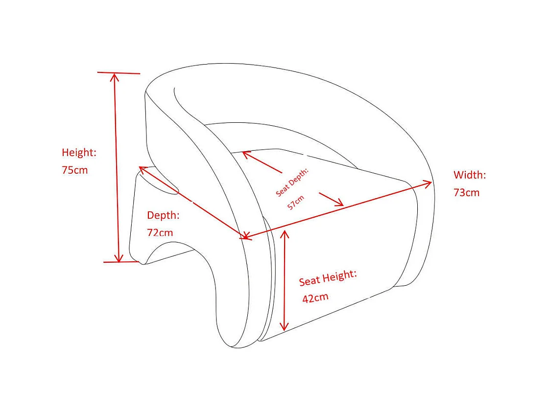Fauteuil Barney marron