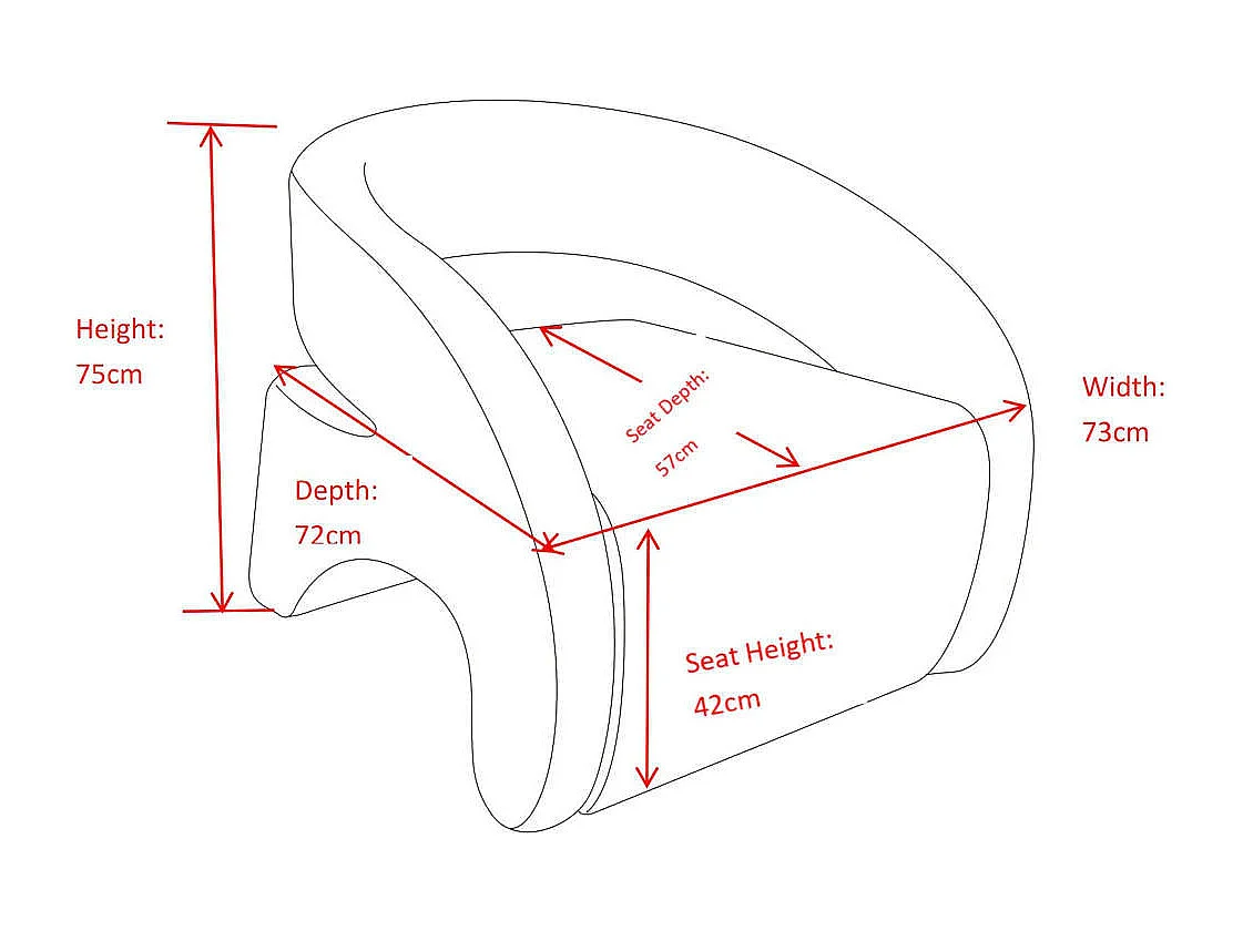 Fauteuil Barney marron