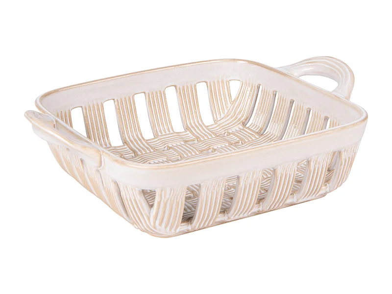 Corbeille Tressée beige 29x23 cm