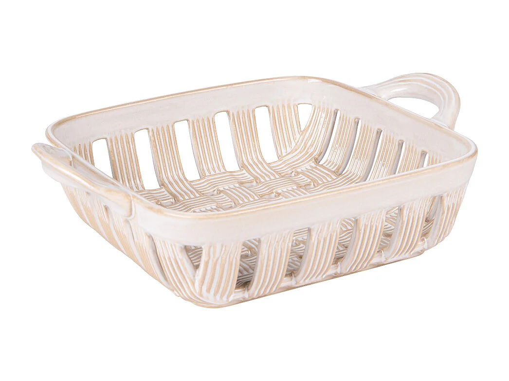 Corbeille Tressée beige 29x23 cm