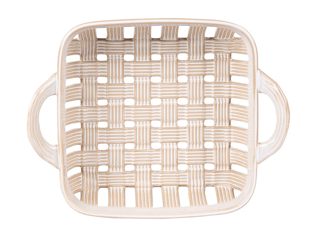 Corbeille Tressée beige 29x23 cm