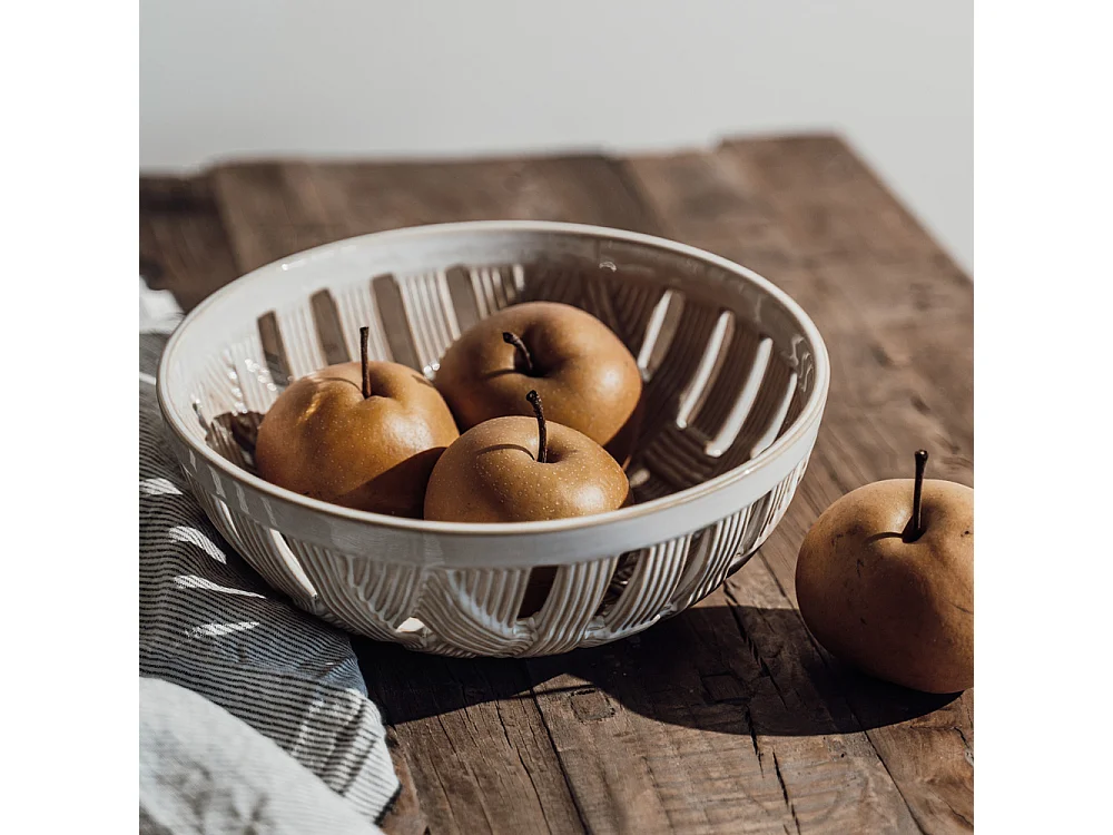 Corbeille Tressée beige 24 cm