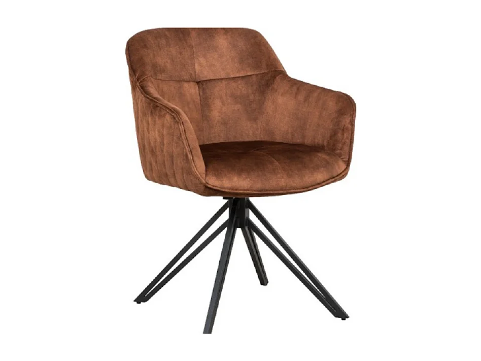 Chaise Watson B/Tissu/Marron