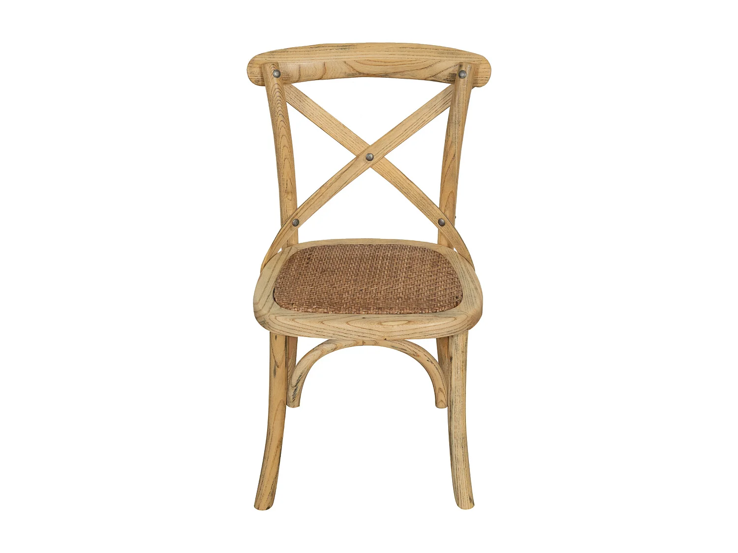BISCOTTINI - Chaise bébé - Bois massif avec assise en rotin tressé vintage - Chaise de bistrot - Chaise de jardin - Chaise de cuisine - 36x42x65 cm