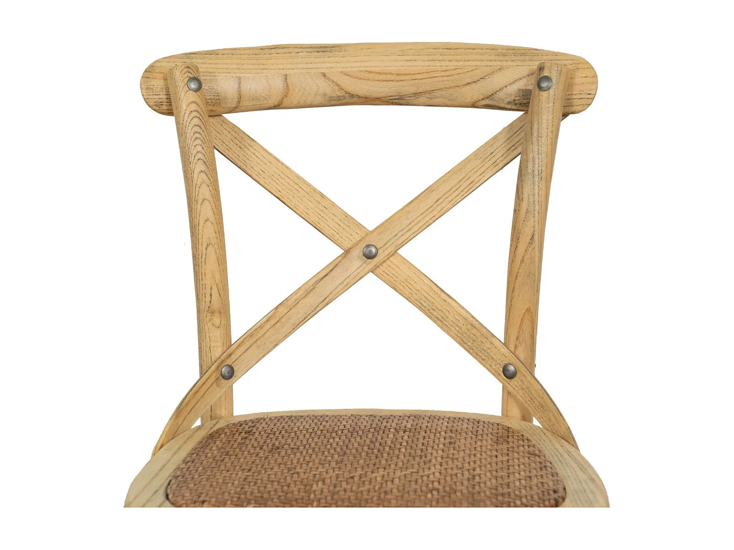 BISCOTTINI - Chaise bébé - Bois massif avec assise en rotin tressé vintage - Chaise de bistrot - Chaise de jardin - Chaise de cuisine - 36x42x65 cm